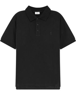 Saint Laurent Polo Shirts - Negro