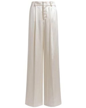 Alberta Ferretti Wide Trousers - Natural