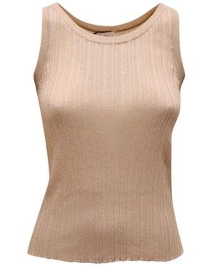 Marella Sleeveless Tops - Brown
