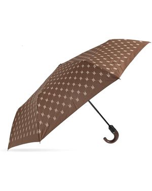 Moschino Accessoires ,Bruin ,Polyester Vouwparaplu Met Monogram