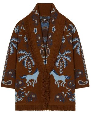 Alanui Cardigan Mit Fransenbesatz - Braun