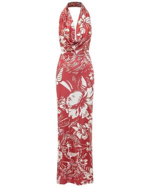 DSquared² Kleedjes ,Veelkleurig ,Dancing Flowers Dress - Rood
