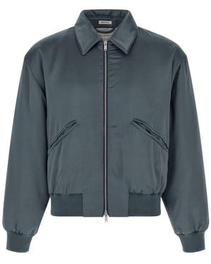 Second/Layer Jassen ,Grijs ,Polyester Aces Satin Club Jacket - Blauw