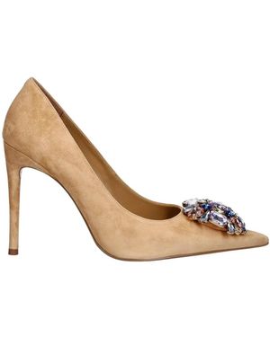 Jeffrey Campbell Schoenen ,Bruin ,Leer Maritsa Pump - Metallic