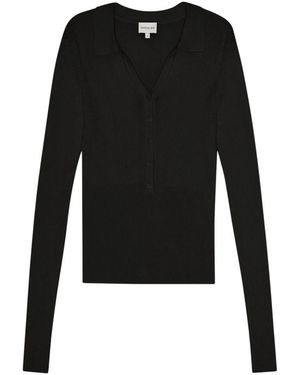 Birgitte Herskind Truien & Vesten ,Zwart ,Katoen Finn Knit Blouse