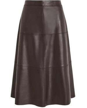 P.A.R.O.S.H. Leather Skirts - Marrón
