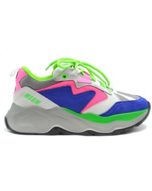 MSGM Sportliche Leder Slip-On Sneakers - Grün