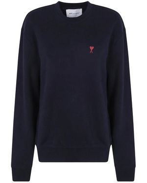 Ami Paris Truien & Vesten ,Zwart ,Round-Neck Truien - Blauw