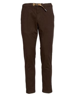 White Sand Slim-Fit Pants - Brown