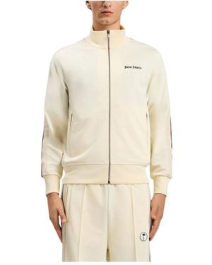 Palm Angels Hoodies & Sweatvesten ,Polyester Classic Logo Track Jacket - Naturel