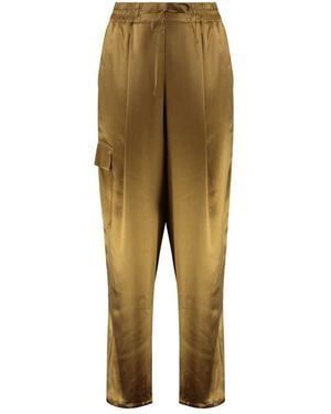 Yves Salomon Straight Trousers - Natural