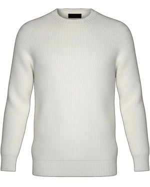 Gran Sasso Rainwool Ronde Hals - Wit
