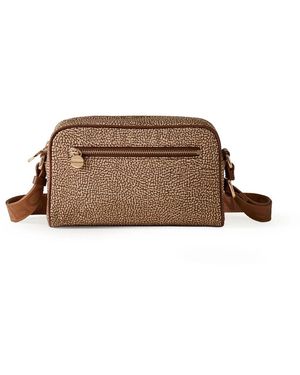 Borbonese Tassen ,Bruin ,Leer Camera Case
