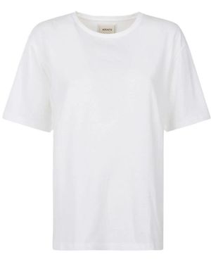 KHAITE Tops ,Wit ,Katoen Mae T-Shirt Met Korte Mouwen