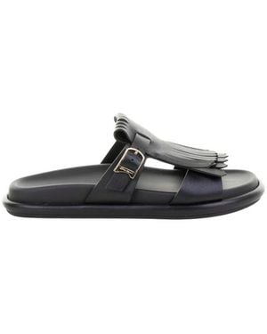Santoni Flat Sandals - Nero