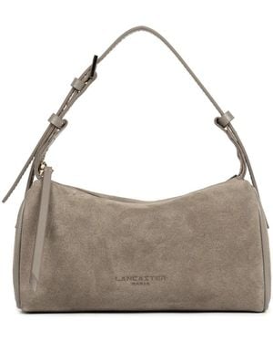 Lancaster Sac Rectangle Zippé S Suède - Grau
