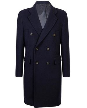 Eleventy Double-Breasted Coats - Blauw