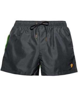 Versace Bestickte Medusa Badeshorts - Grau