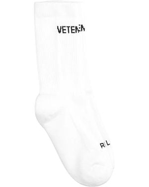 Vetements Logo Bestickte Stretch-Baumwollmischsocken - Weiß
