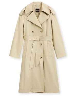 BOSS Jassen ,Katoen Trench Relaxed Fit C Carelli 1 - Naturel