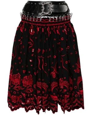 Chopova Lowena Rokken ,Veelkleurig ,Katoen Midi Rok - Rood