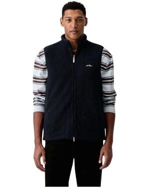 Les Deux Teddy-Fleeceweste Mit Logo-Patch - Schwarz