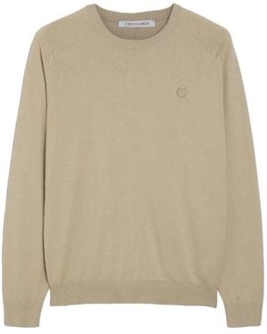 Trussardi Round-Neck Knitwear - Natural