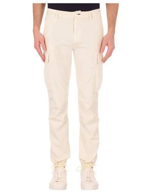 DISTRETTO12 Straight Trousers - Natural
