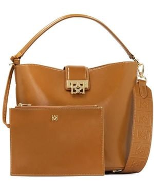 Kazar Hellbraune Handtasche Mit Zusätzlicher Tasche Und Handgriff Arte