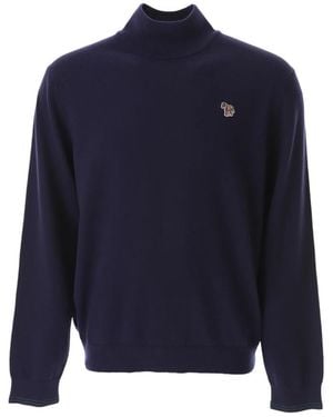 Paul Smith Zebra Rollkragenpullover - Blau