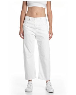 Replay Cropped Jeans - White
