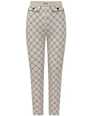 Elisabetta Franchi Cropped Trousers - Grey