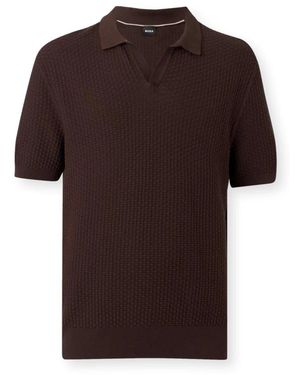 BOSS V-Neck Knitwear - Brown