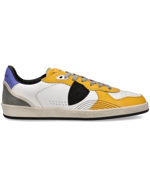 Philippe Model Schoenen ,Veelkleurig ,Katoen Pgal Skate - Bruin