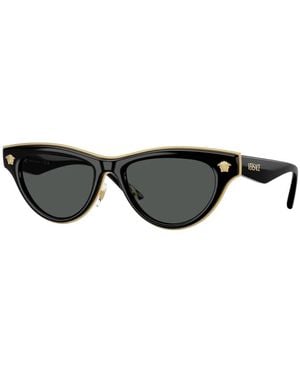 Versace Stylische Sonnenbrille Mit Schwarzem Rahmen