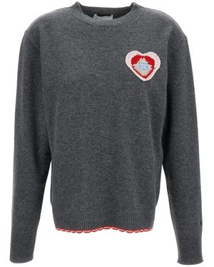 Stella McCartney Truien & Vesten ,Grijs ,Wol Round-Neck Truien