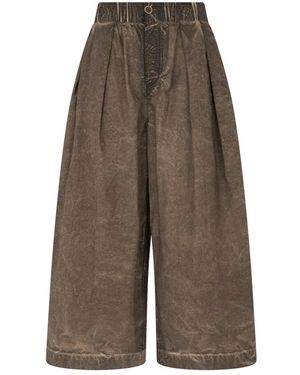Uma Wang Poetic Geplooide Broek - Grijs