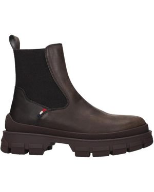 Moncler F85397 Wildleder-Stiefeletten - Braun