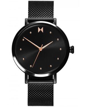 MVMT Accessoires ,Zwart ,Watch Dot Zwart Roestvrij Staal