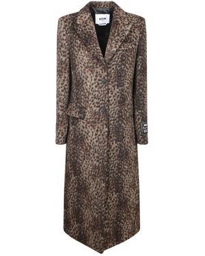 MSGM Luipaardprint Jas - Bruin