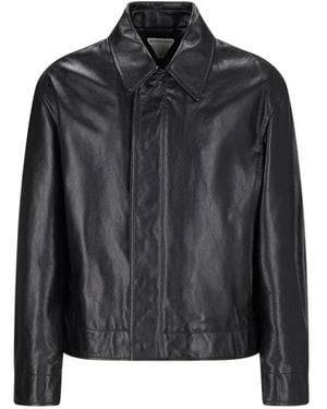 Bottega Veneta Leather Jackets - Nero