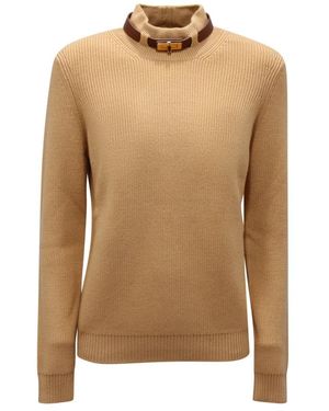 Elisabetta Franchi Turtlenecks - Brown