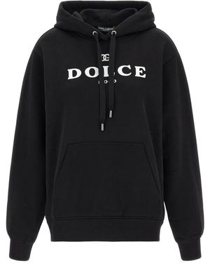 Dolce & Gabbana Hoodies & Sweatvesten ,Zwart ,Sweatshirts