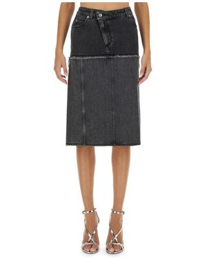 McQueen Denim Skirts - Negro