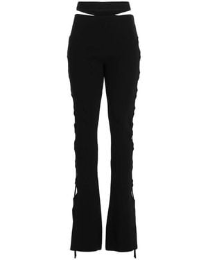 ANDREA ADAMO Wide Trousers - Noir