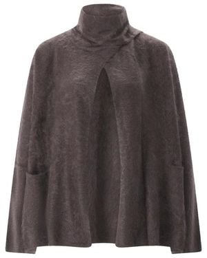SMINFINITY Weit Geschnittener Cardigan Im Cape-Stil - Braun