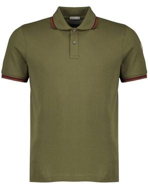 Moncler Tops ,Groen ,Katoen Piqué Katoenen Polo