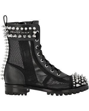 Philipp Plein Lace-Up Boots - Negro