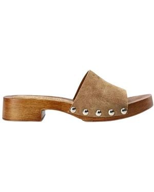COPENHAGEN Heeled Mules - Marrón