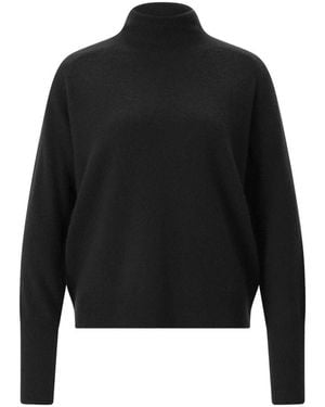 SMINFINITY Rollkragenpullover Aus Kaschmir Baumwolle - Schwarz